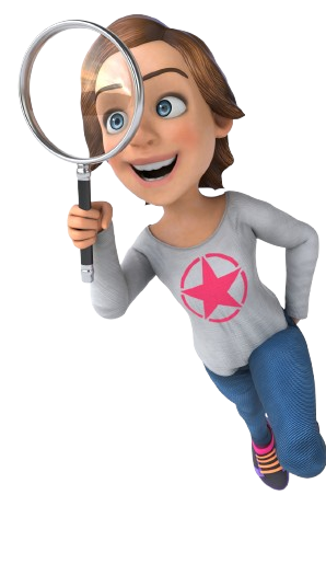 3D cartoon illustration of a teenage girl